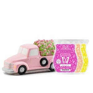 Scentsy RETRO PINK TRUCK BUNDLE Wax Prickly Pear, Lemon Heaven, Peach Paradise